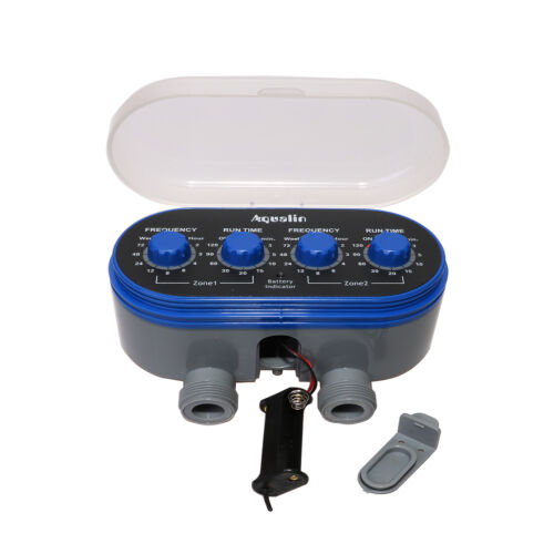 AQUALIN Modern Watering Timer Controller Garden Electronic Automatic 2 Outlet 4 Dial