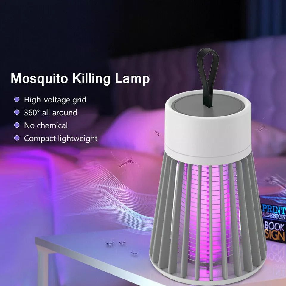 YAHA - USB Rechargeable 2Pack Electric Mosquito Killer Lamp Portable LED Light Fly Bug Zapper Lamp