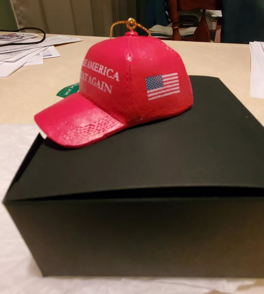 Make America Great Again Maga Hat Red CAp Ornament Donald Trump Kurt Adler