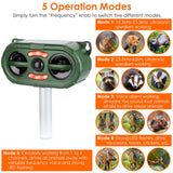 Solar Ultrasonic Animal Repeller Sensor Deer Raccoon Squirrel Garden Repellent