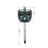 Upgraded Solar Ultrasonic Animal Repellent Dog Cat Skunk Deer Raccoon For Garden
