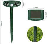Ultrasonic Animal Repeller Solar Motion Activated Critter Repellent Farm Garden