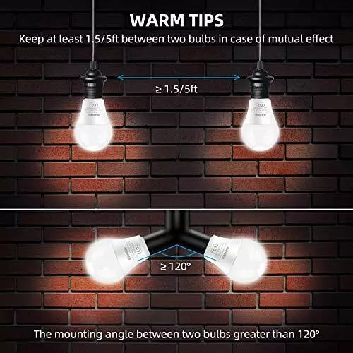 Dusk To Dawn Light Bulbs Outdoor 2 Pack Auto On/off Light Sensor Led Bulb 12w10