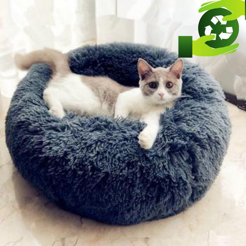 Anti-Anxiety Calming Cat Donut Bed Floppy Fishie Toy